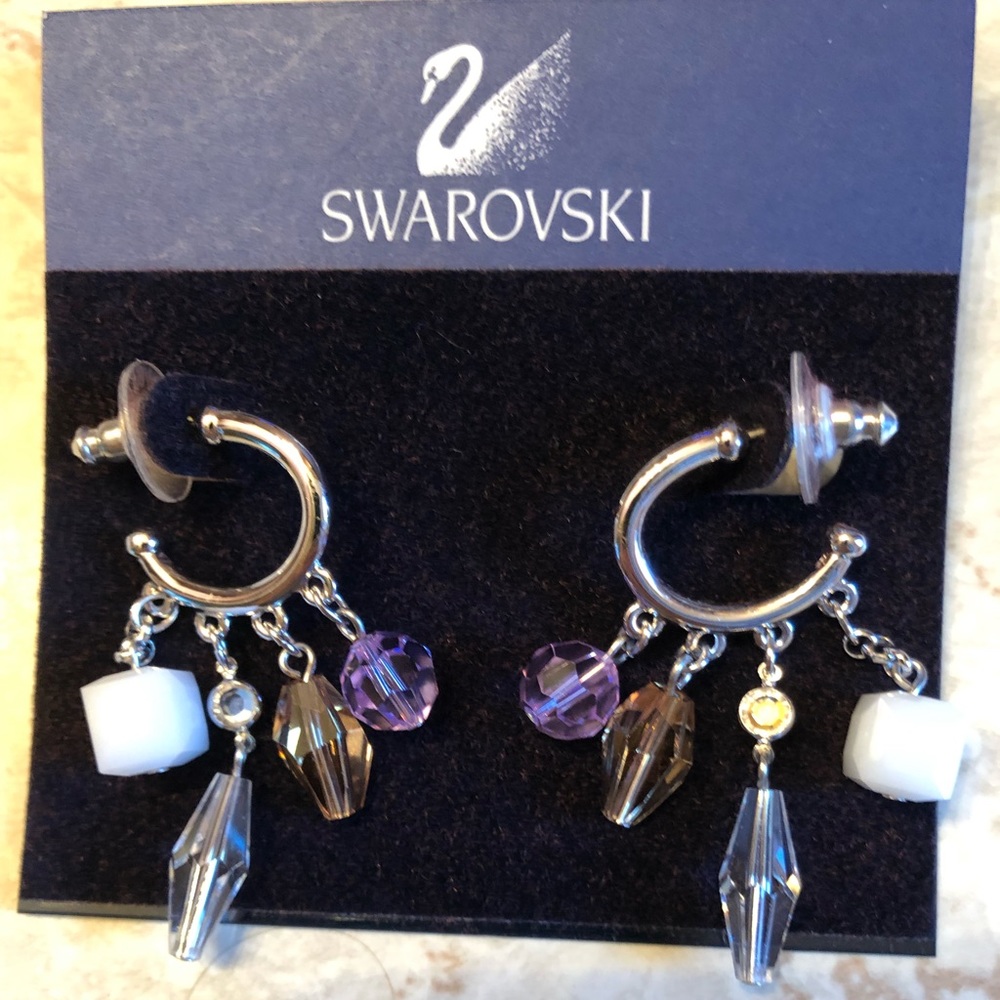 Never Worn Swarovski Dangle Earrings